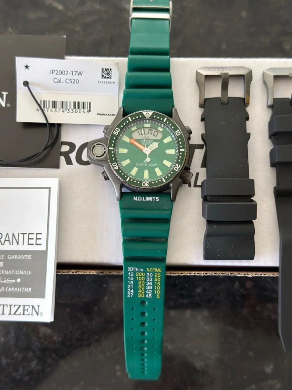 Citizen Aqualand Dial Green Limited Edition - JP2007-17X